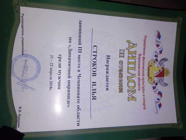 3 место. строков илья